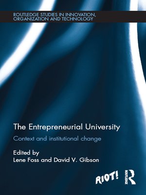 cover image of The Entrepreneurial University